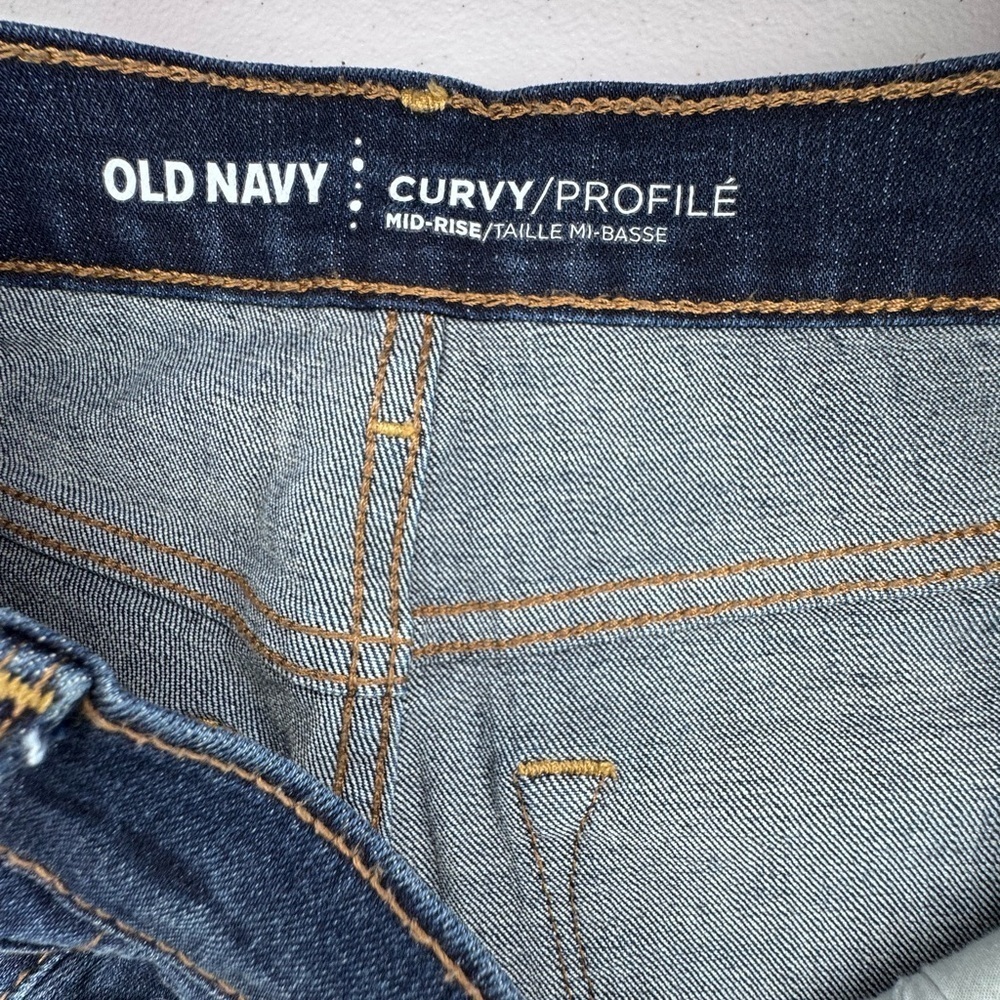 Old Navy curvy mid-rise skinny medium wash jeans - Picture 5 of 6